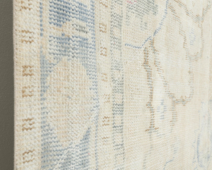 Beige Turkish Oushak Rug 5' 7" x 8' 11" Hand-Knotted | No. VR40172