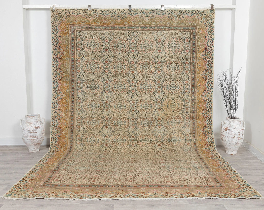 Multicolor Turkish Oushak Rug 8' x 11' 4" Hand-Knotted | No. VR40260