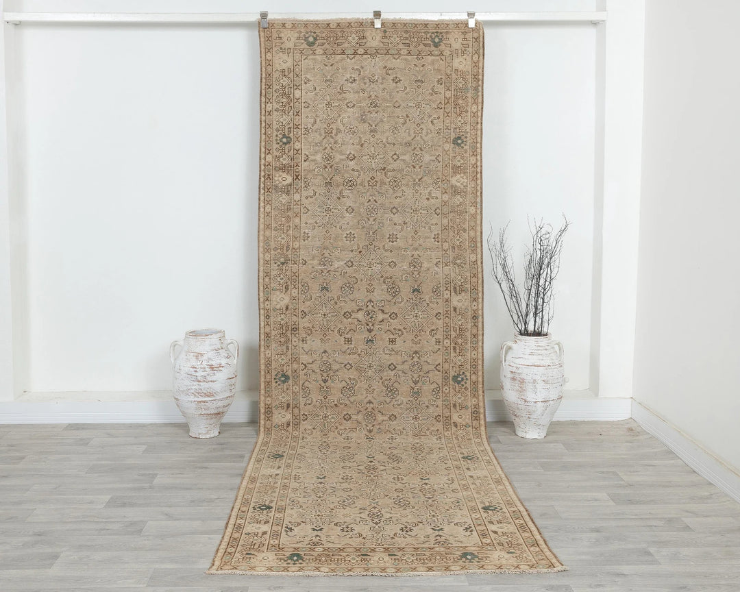 Beige Runner Rug 3' 9" x 11' 6" | No. VR40261