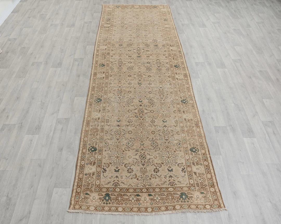 Beige Runner Rug 3' 9" x 11' 6" | No. VR40261