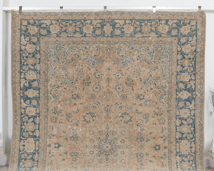 Beige Turkish Oushak Rug 8' 6" x 12' Hand-Knotted | No. VR40326