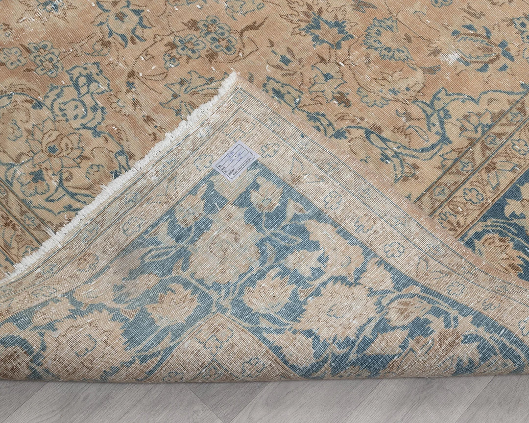 Beige Turkish Oushak Rug 8' 6" x 12' Hand-Knotted | No. VR40326