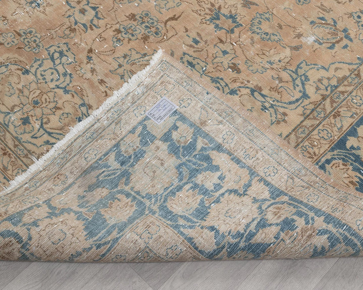 Beige Turkish Oushak Rug 8' 6" x 12' Hand-Knotted | No. VR40326