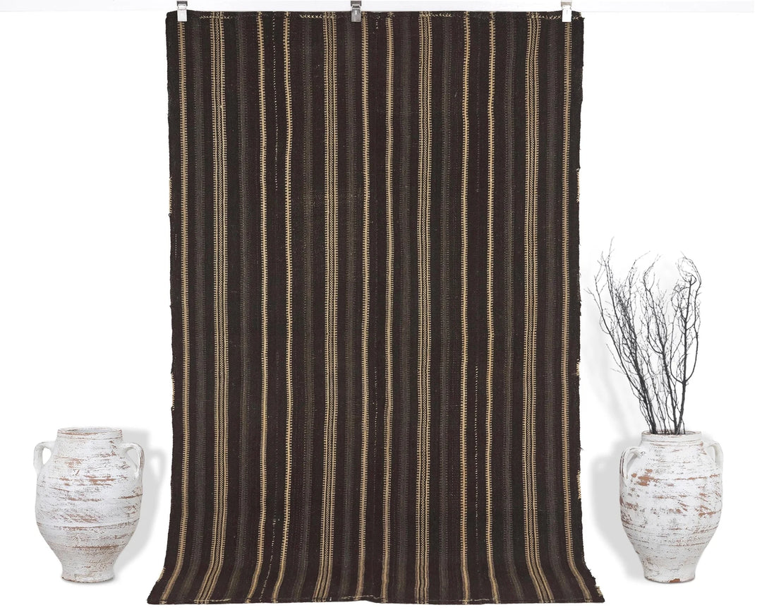 Multicolor Turkish Kilim Rug 4' 11" x 7' 9" Flat-Weave | No. VR40398