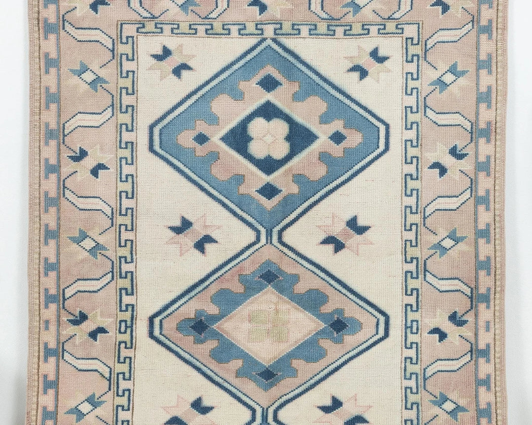Multicolor Turkish Oushak Rug 4' 4" x 6' 7" Hand-Knotted | No. VR40455