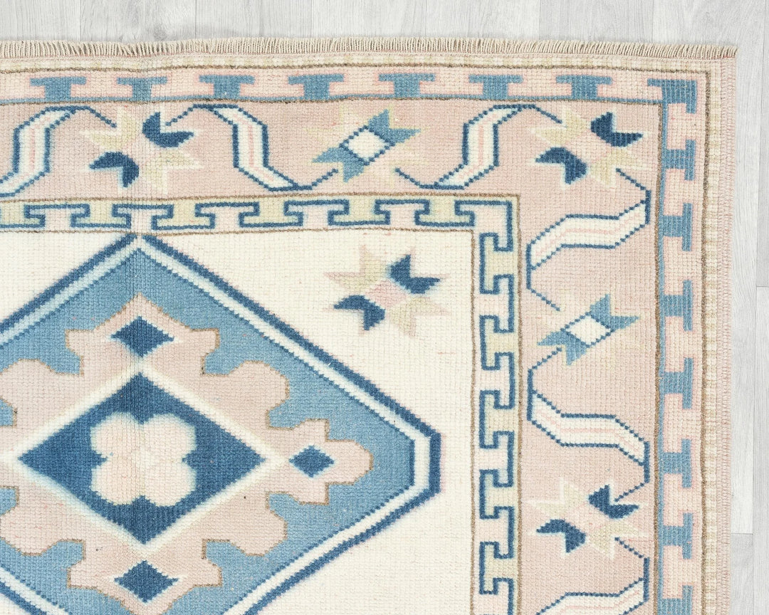Multicolor Turkish Oushak Rug 4' 4" x 6' 7" Hand-Knotted | No. VR40455
