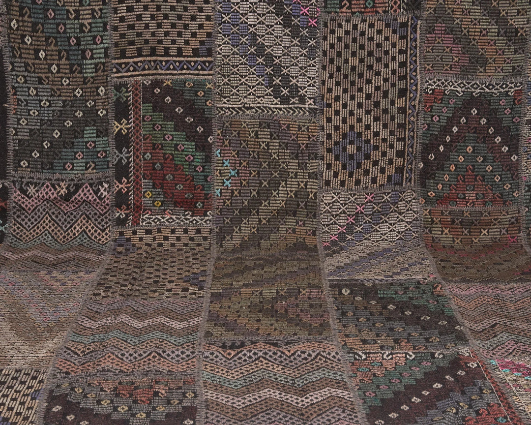 Rust Turkish Kilim Rug 9' x 11' 6" Flat-Weave | No. VR40502
