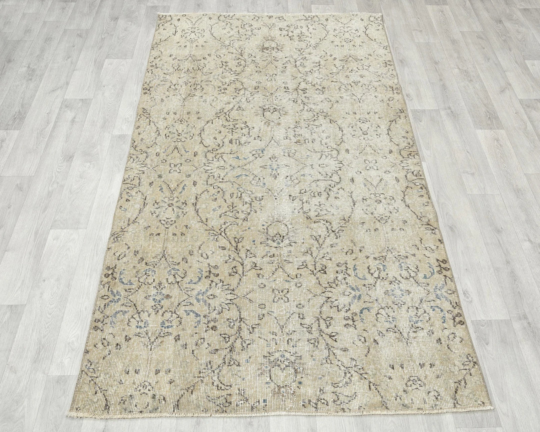 Multicolor Turkish Oushak Rug 6'8" x 3'8" Hand-Knotted | No. VR40506