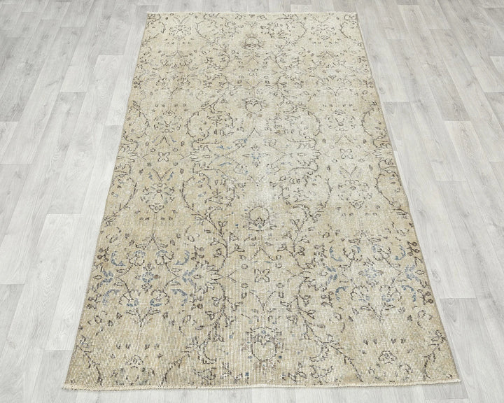 Multicolor Turkish Oushak Rug 6'8" x 3'8" Hand-Knotted | No. VR40506