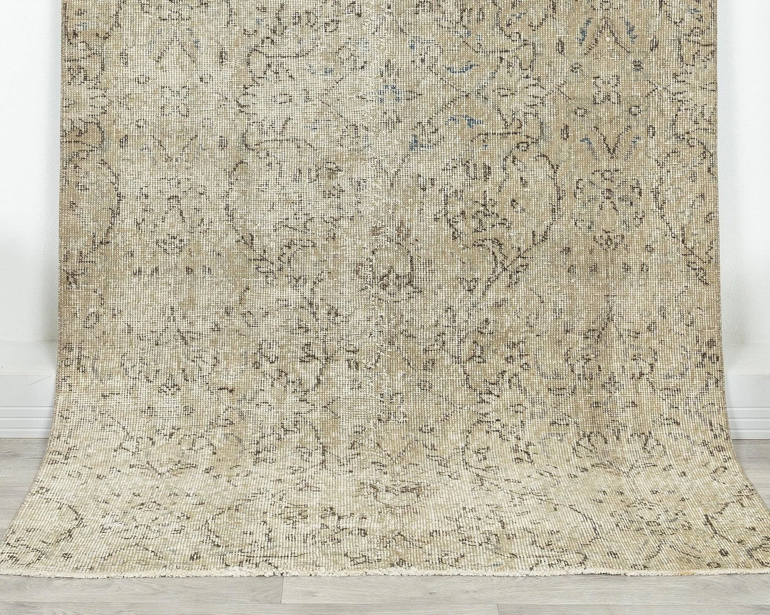 Multicolor Turkish Oushak Rug 6'8" x 3'8" Hand-Knotted | No. VR40506