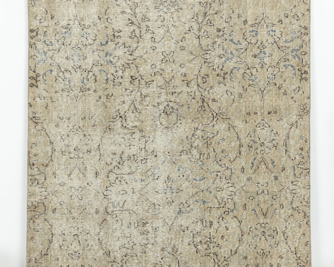 Multicolor Turkish Oushak Rug 6'8" x 3'8" Hand-Knotted | No. VR40506