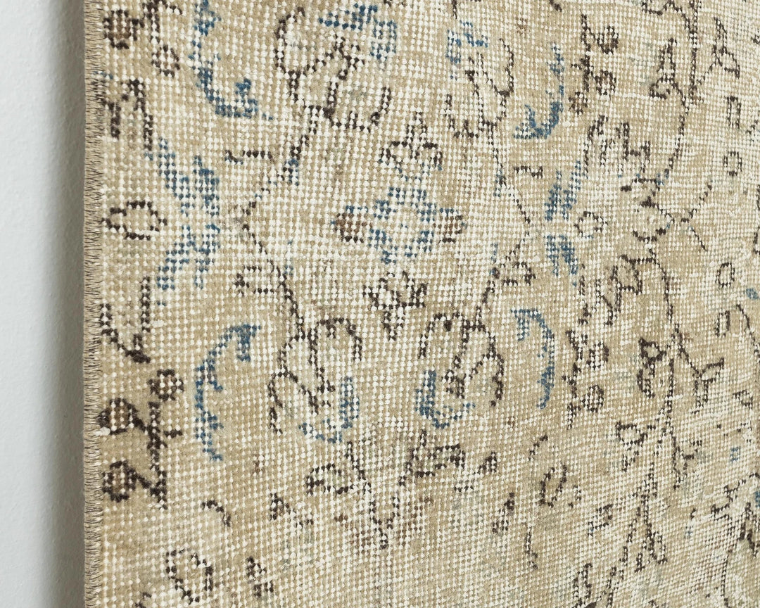 Multicolor Turkish Oushak Rug 6'8" x 3'8" Hand-Knotted | No. VR40506