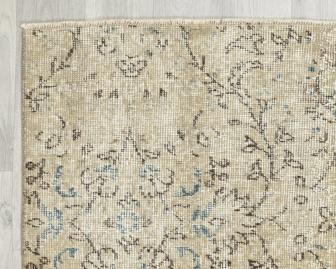 Multicolor Turkish Oushak Rug 6'8" x 3'8" Hand-Knotted | No. VR40506