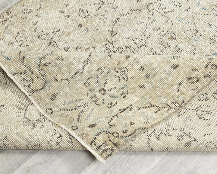 Multicolor Turkish Oushak Rug 6'8" x 3'8" Hand-Knotted | No. VR40506
