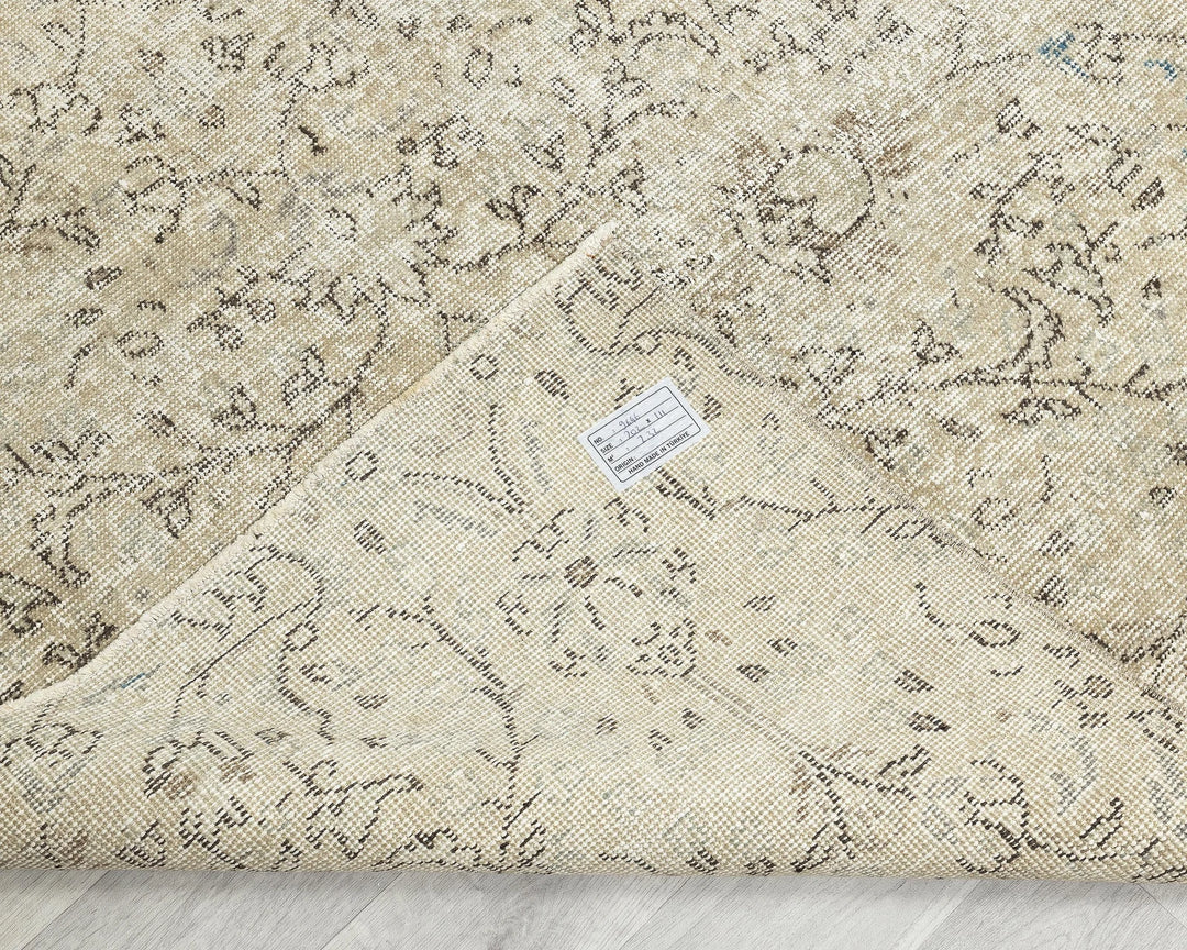 Multicolor Turkish Oushak Rug 6'8" x 3'8" Hand-Knotted | No. VR40506