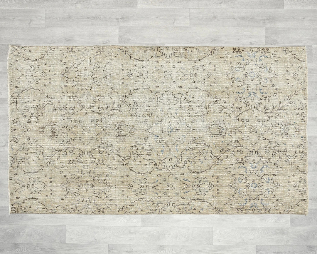 Multicolor Turkish Oushak Rug 6'8" x 3'8" Hand-Knotted | No. VR40506