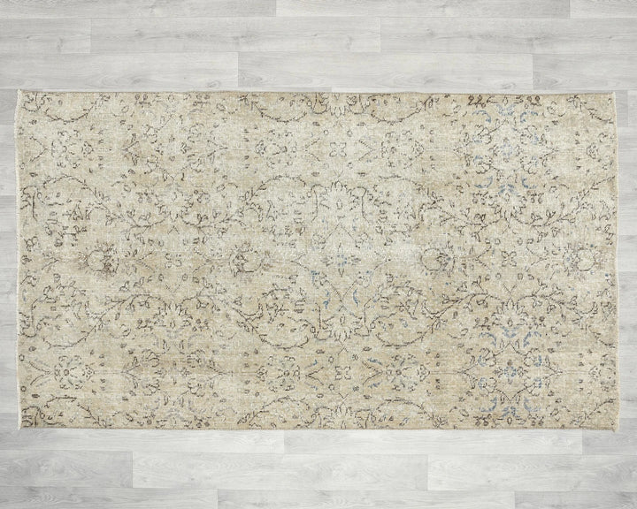 Multicolor Turkish Oushak Rug 6'8" x 3'8" Hand-Knotted | No. VR40506