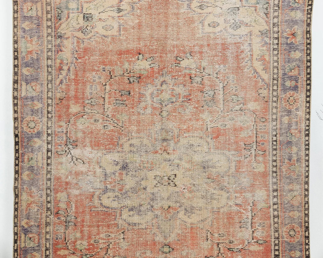Multicolor Turkish Oushak Rug 5'10" x 9'2" Hand-Knotted | No. VR40557