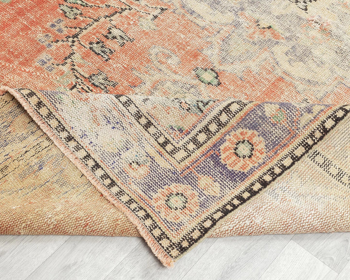 Multicolor Turkish Oushak Rug 5'10" x 9'2" Hand-Knotted | No. VR40557