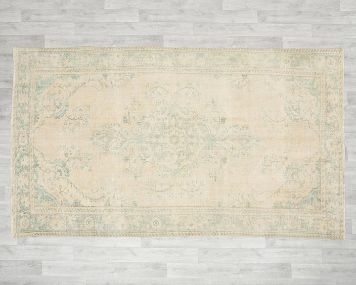 Multicolor Turkish Oushak Rug 5' 5" x 9' Hand-Knotted | No. VR40613