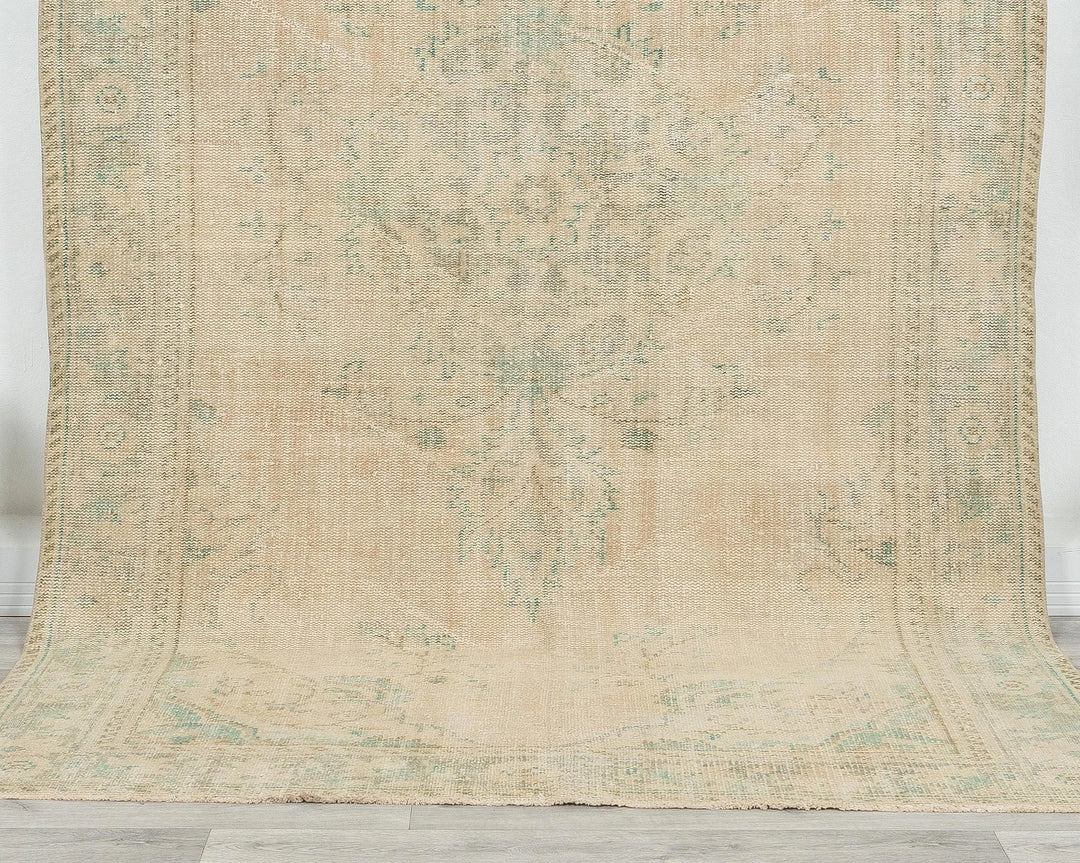 Multicolor Turkish Oushak Rug 5' 5" x 9' Hand-Knotted | No. VR40613