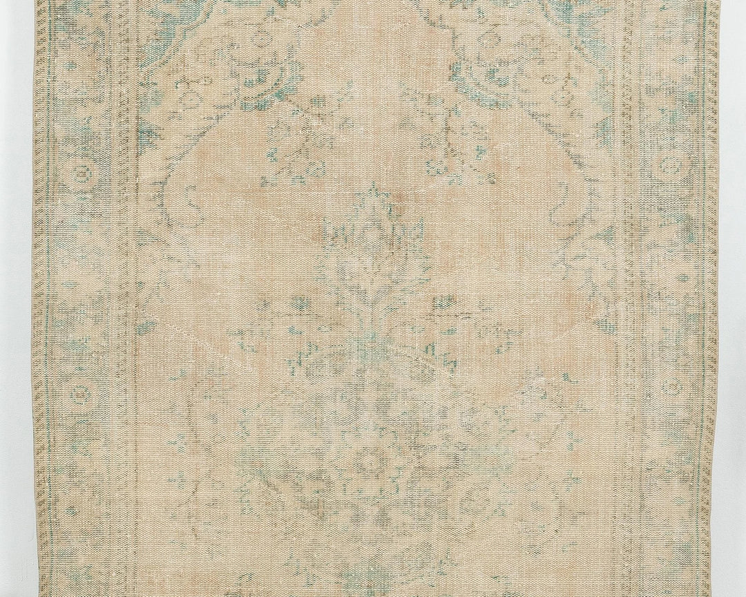 Multicolor Turkish Oushak Rug 5' 5" x 9' Hand-Knotted | No. VR40613