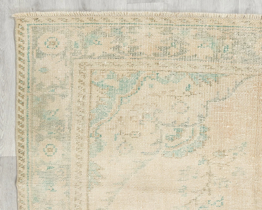 Multicolor Turkish Oushak Rug 5' 5" x 9' Hand-Knotted | No. VR40613