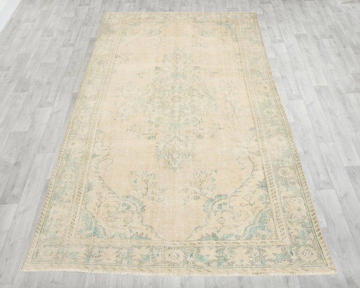 Multicolor Turkish Oushak Rug 5' 5" x 9' Hand-Knotted | No. VR40613