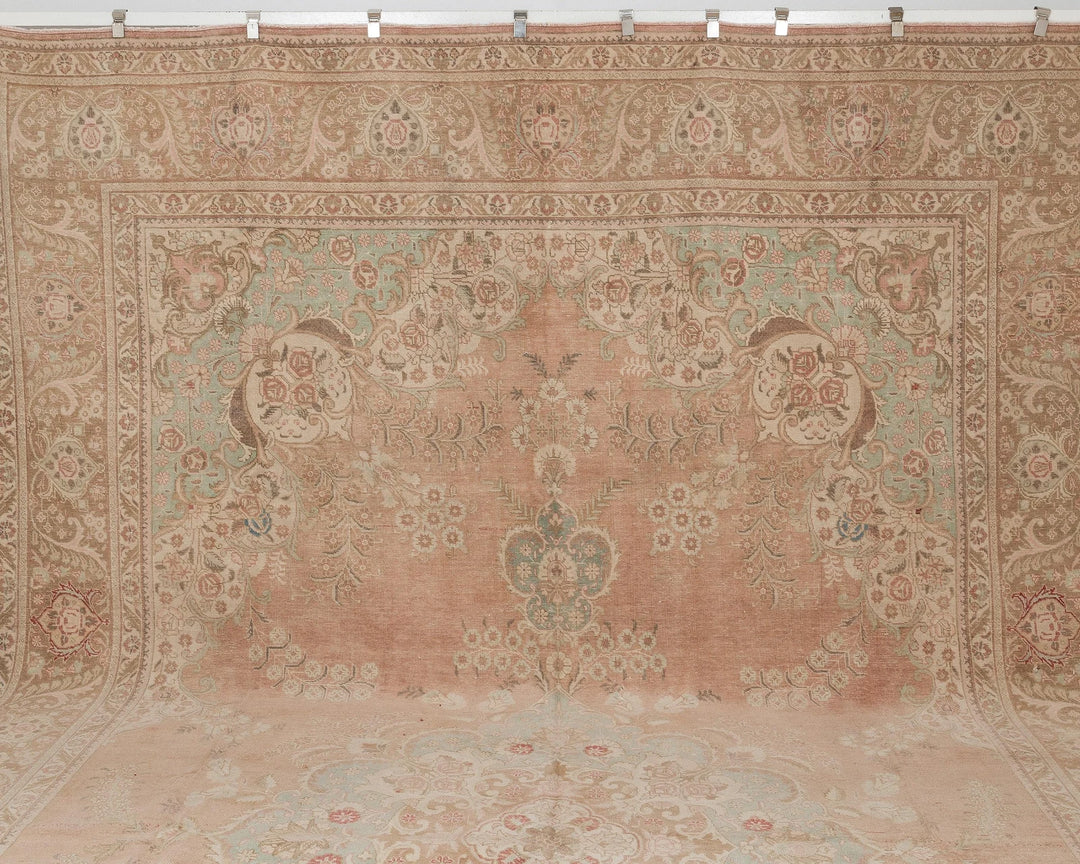Multicolor Turkish Oushak Rug 11' 5" x 19' 2" Hand-Knotted | No. VR40796