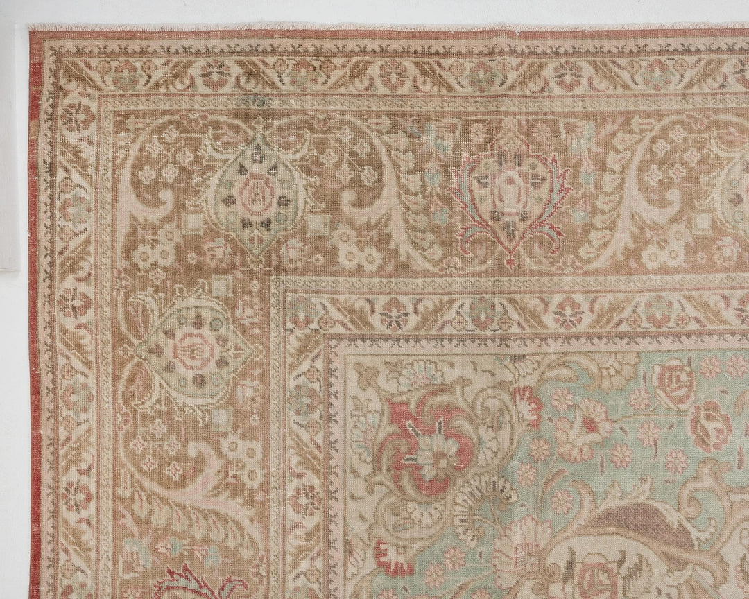 Multicolor Turkish Oushak Rug 11' 5" x 19' 2" Hand-Knotted | No. VR40796