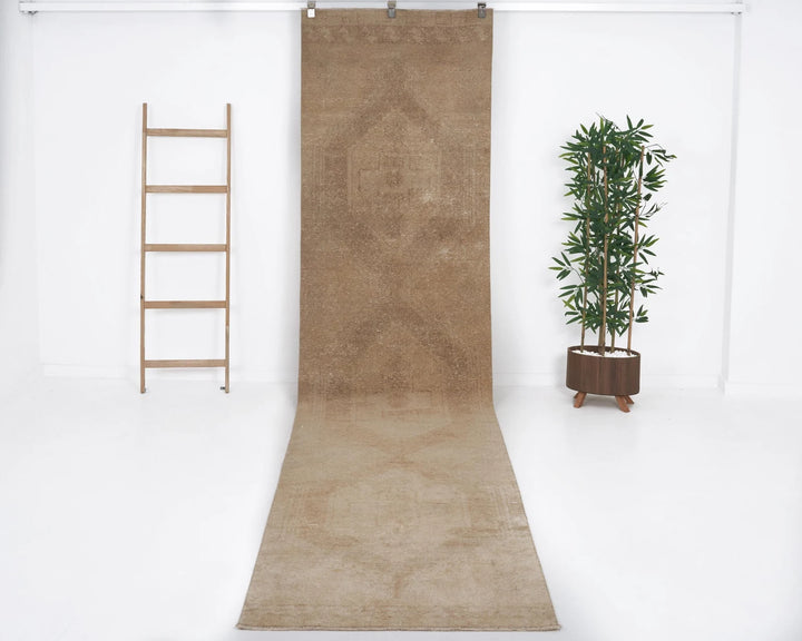 Multicolor Turkish Oushak Rug 3' x 12' 11" Hand-Knotted | No. VR40999