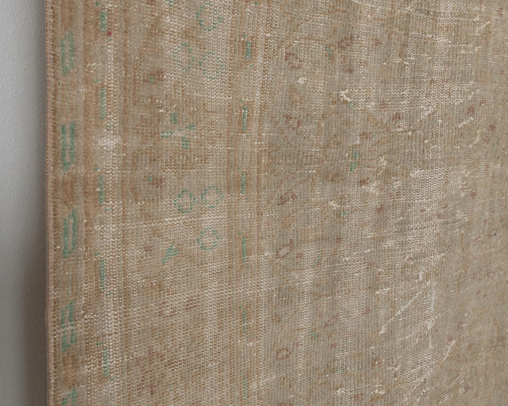 Beige Turkish Oushak Rug 6'7" x 9'7" Hand-Knotted | No. VR41095