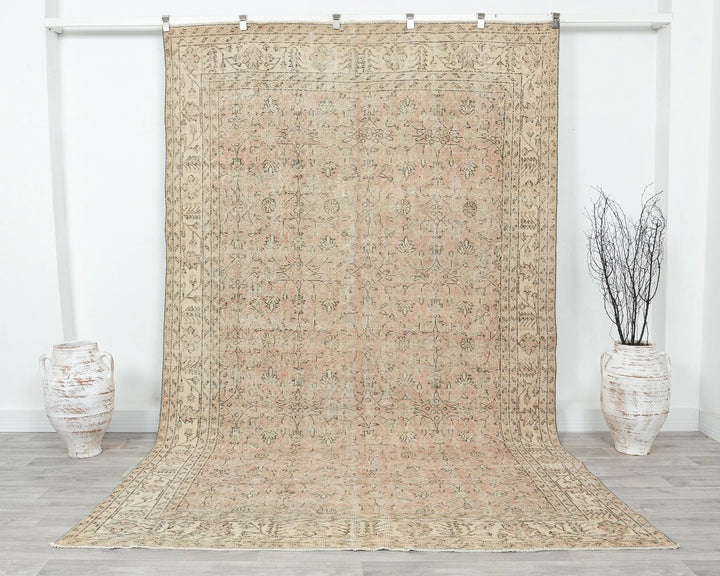 Multicolor Turkish Oushak Rug 6' 4" x 10' 5" Hand-Knotted | No. VR41131