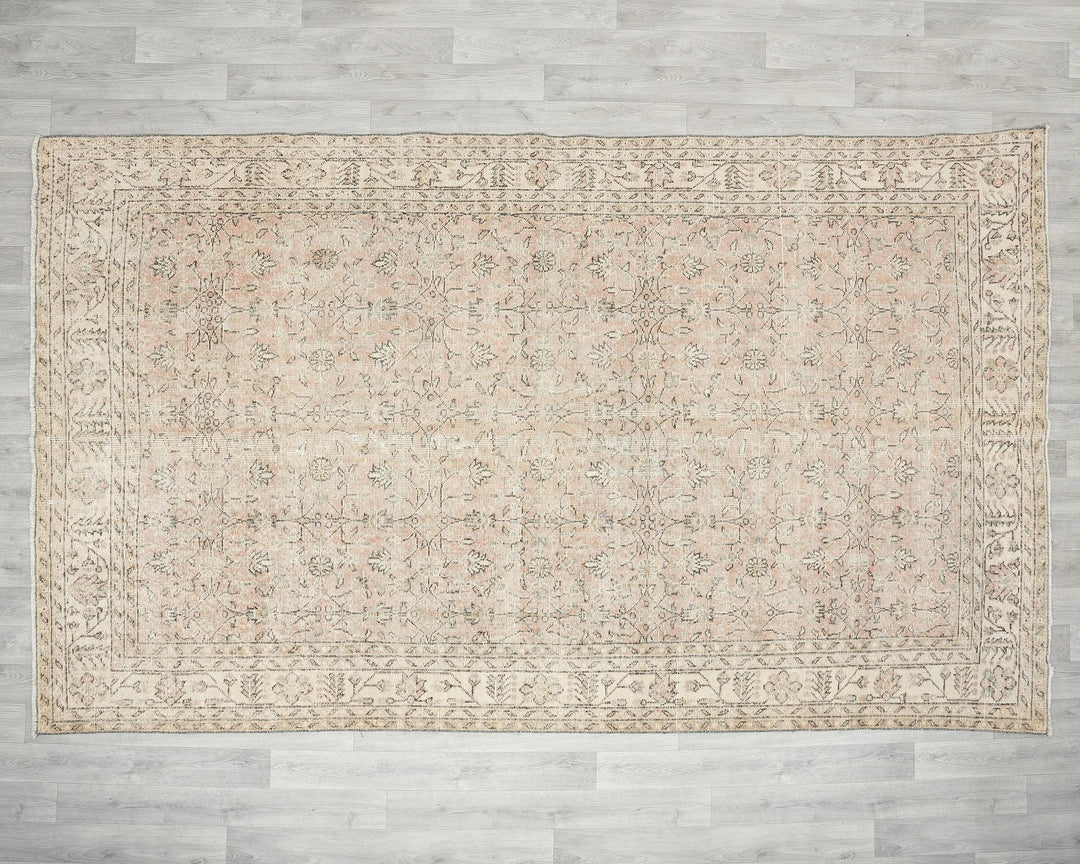 Multicolor Turkish Oushak Rug 6' 4" x 10' 5" Hand-Knotted | No. VR41131