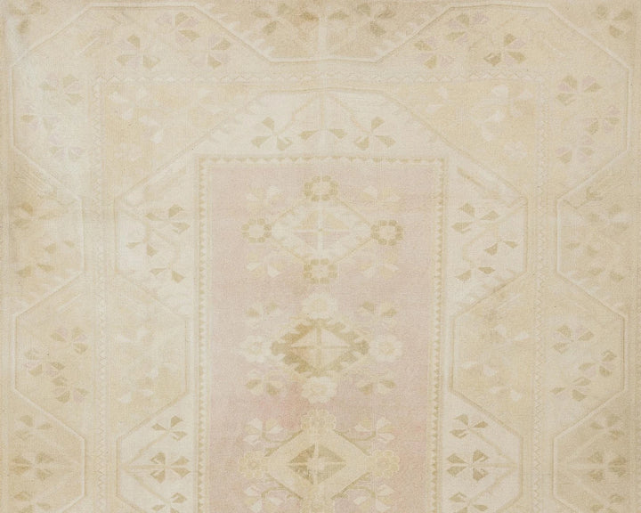 Beige Turkish Oushak Rug 6' 7" x 9' 4" Hand-Knotted | No. VR41139
