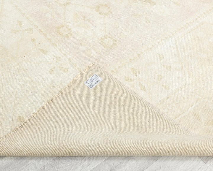 Beige Turkish Oushak Rug 6' 7" x 9' 4" Hand-Knotted | No. VR41139