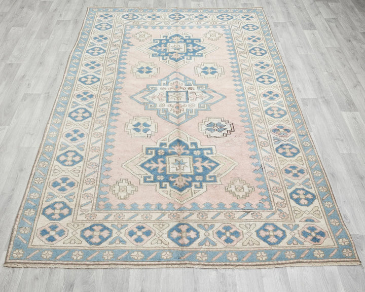 Multicolor Turkish Oushak Rug 8' x 5' 7" Hand-Knotted | No. VR41144
