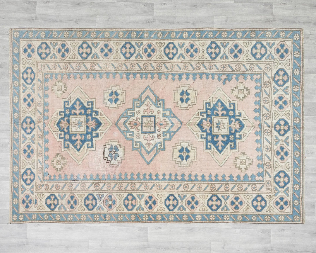 Multicolor Turkish Oushak Rug 8' x 5' 7" Hand-Knotted | No. VR41144
