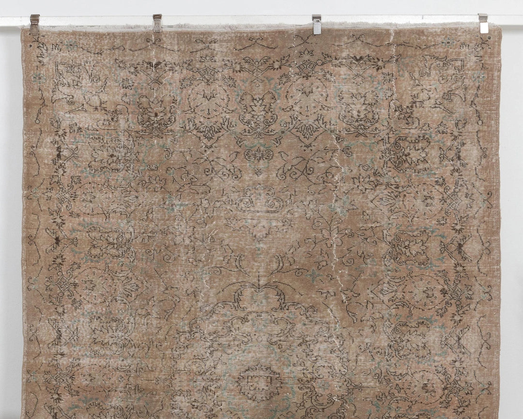 Multicolor Turkish Oushak Rug 6'11" x 10'1" Hand-Knotted | No. VR41154