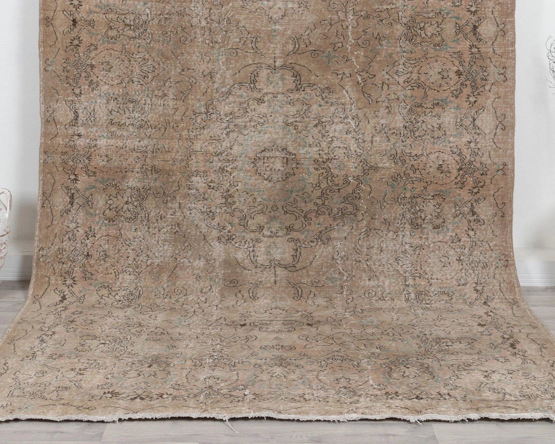 Multicolor Turkish Oushak Rug 6'11" x 10'1" Hand-Knotted | No. VR41154