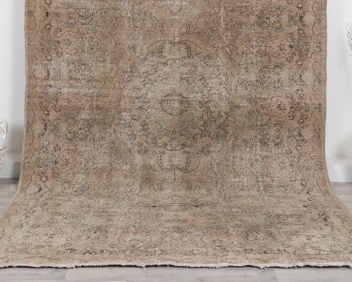 Multicolor Turkish Oushak Rug 6'11" x 10'1" Hand-Knotted | No. VR41154