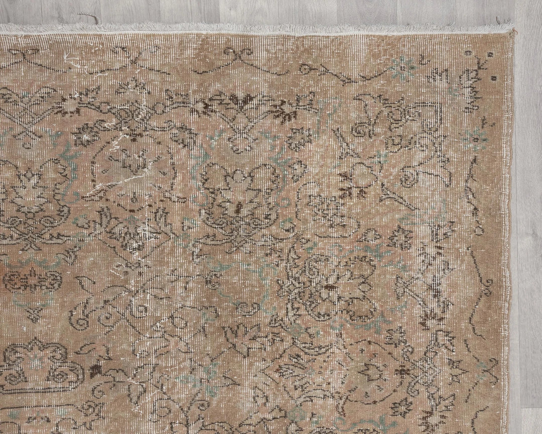 Multicolor Turkish Oushak Rug 6'11" x 10'1" Hand-Knotted | No. VR41154