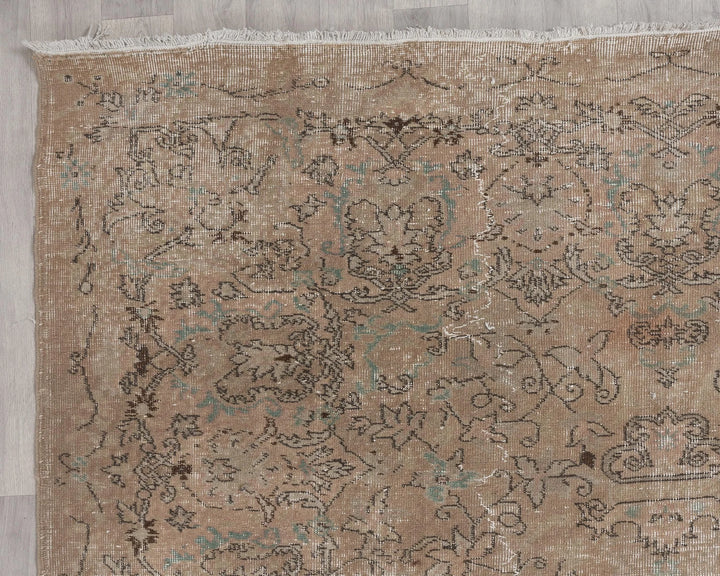 Multicolor Turkish Oushak Rug 6'11" x 10'1" Hand-Knotted | No. VR41154