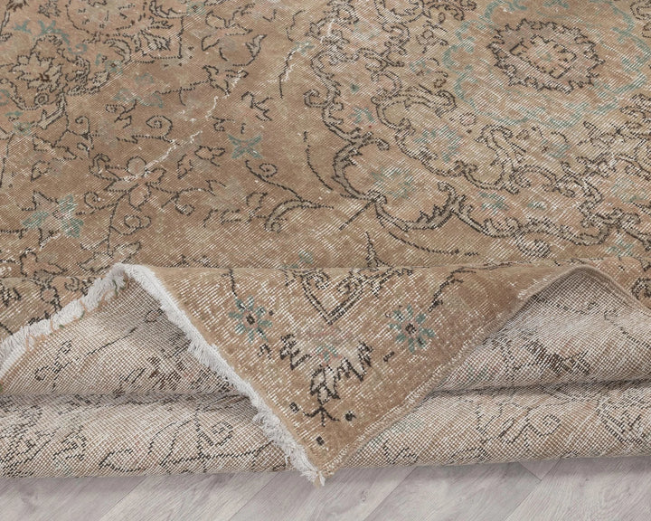 Multicolor Turkish Oushak Rug 6'11" x 10'1" Hand-Knotted | No. VR41154