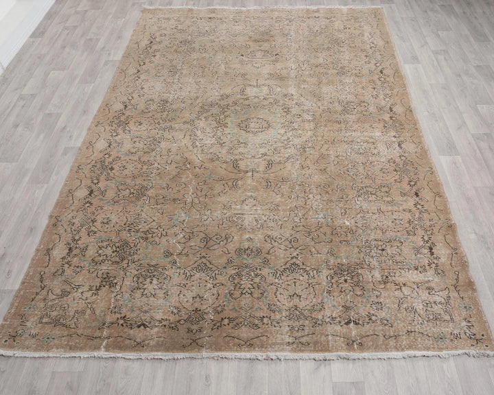 Multicolor Turkish Oushak Rug 6'11" x 10'1" Hand-Knotted | No. VR41154