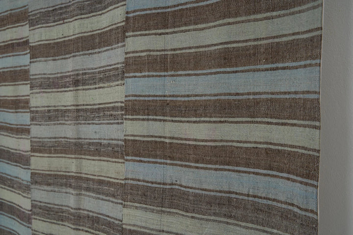 Brown Turkish Kilim Rug 5' 10" x 11' 1" Flat-Weave | No. VR41155