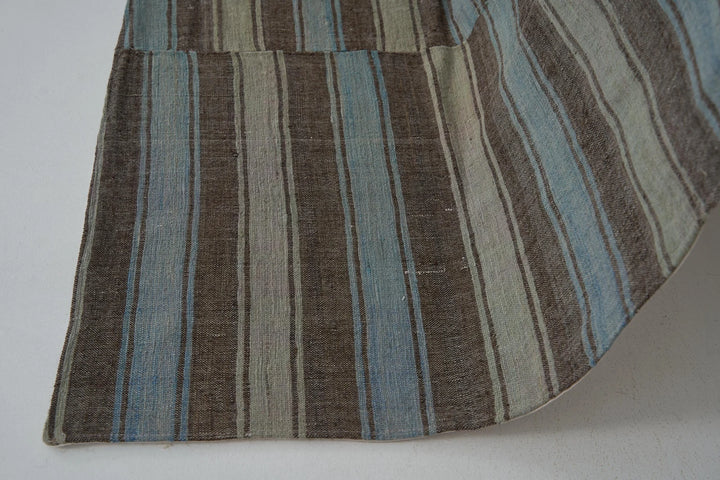 Brown Turkish Kilim Rug 5' 10" x 11' 1" Flat-Weave | No. VR41155
