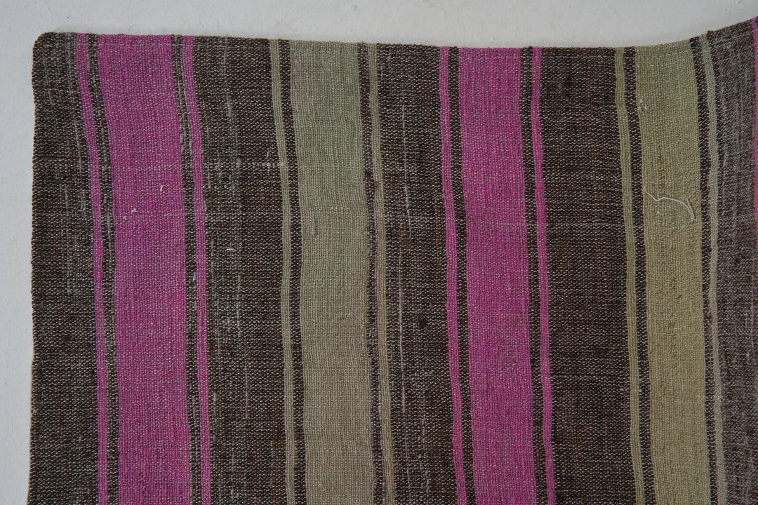 Brown Turkish Kilim Rug 5' 10" x 11' 1" Flat-Weave | No. VR41155