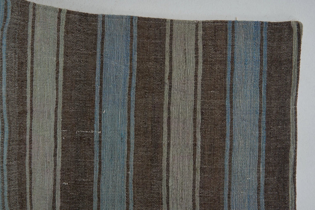 Brown Turkish Kilim Rug 5' 10" x 11' 1" Flat-Weave | No. VR41155