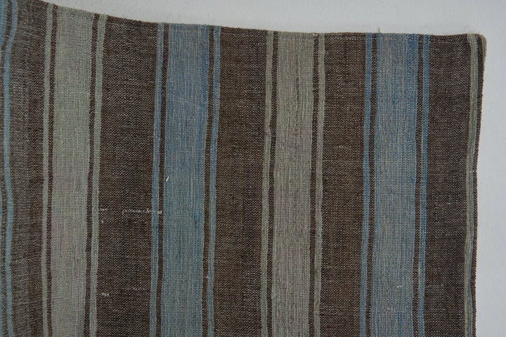 Brown Turkish Kilim Rug 5' 10" x 11' 1" Flat-Weave | No. VR41155